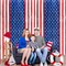 Patriotic America Tinsel Foil Fringe Curtains - 2 Pack Red, White & Blue Independence Day Memorial Day Veteran Party Photo Booth Decorations